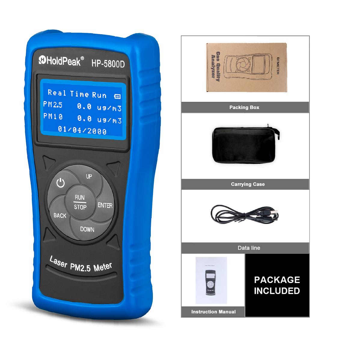 product-PM25 Tester, Digital portable air quality tester for PM25 HP-5800D-HoldPeak-img