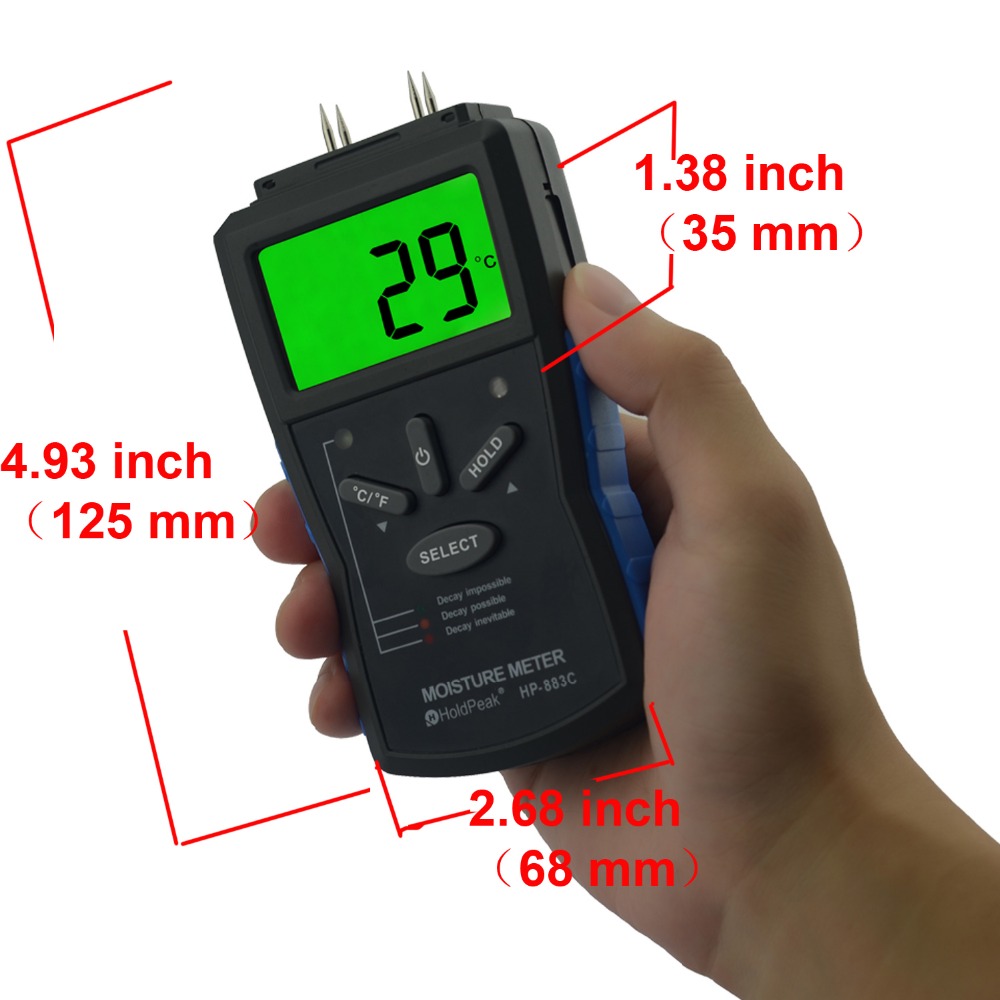 HoldPeak stable moisture meter detector manufacturers for electronic