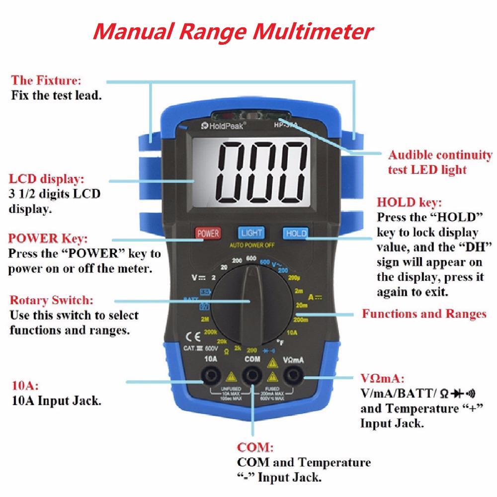 HoldPeak digital multimeter meter Suppliers for electronic