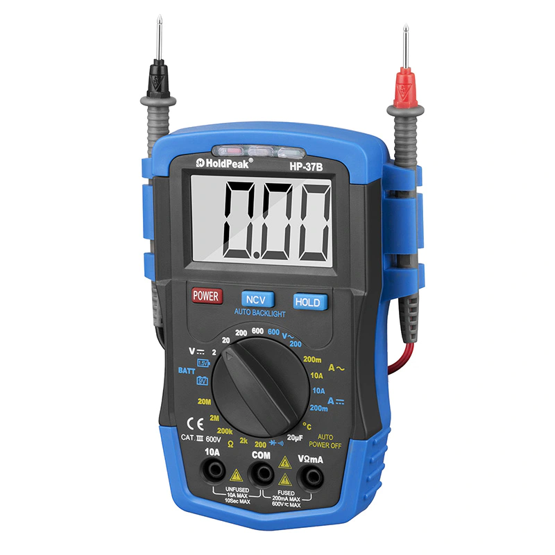Tester Digital Multimeter for Ac/dc Voltage, Ac/dc Current, Resistance HP-37B