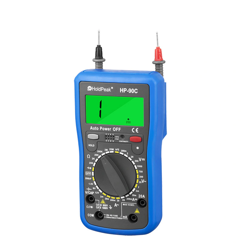 manual range select multimeter.diode test,hFE test,data backlight,HP-90C