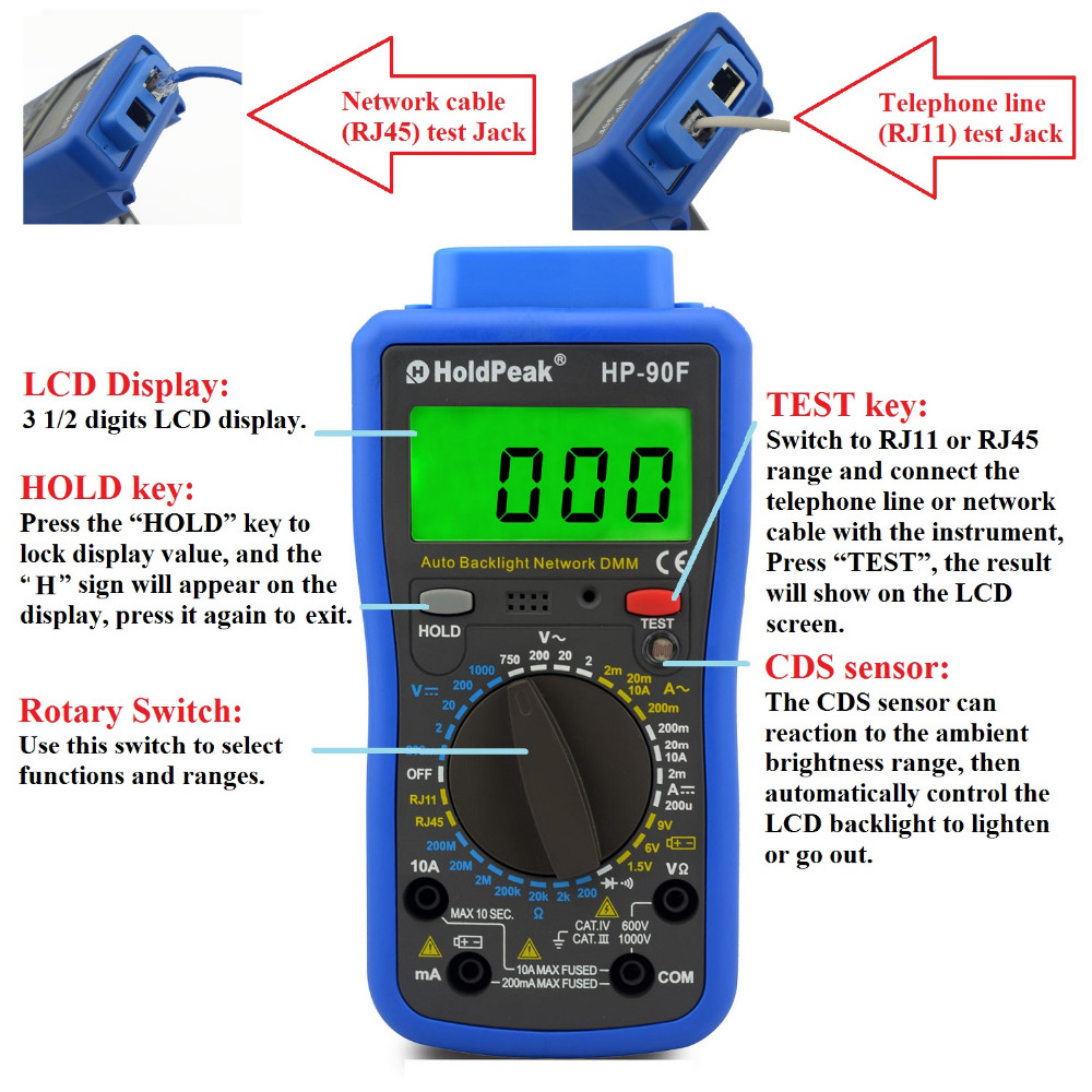 HoldPeak excellent insulation multimeter for business for measurements