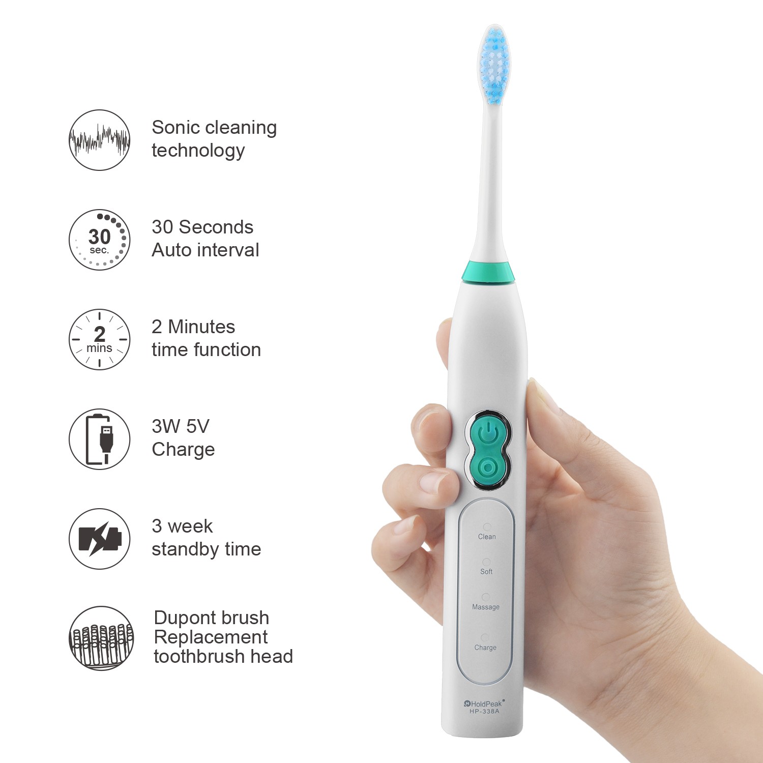 HoldPeak powerful original sonicare toothbrush for business for woman