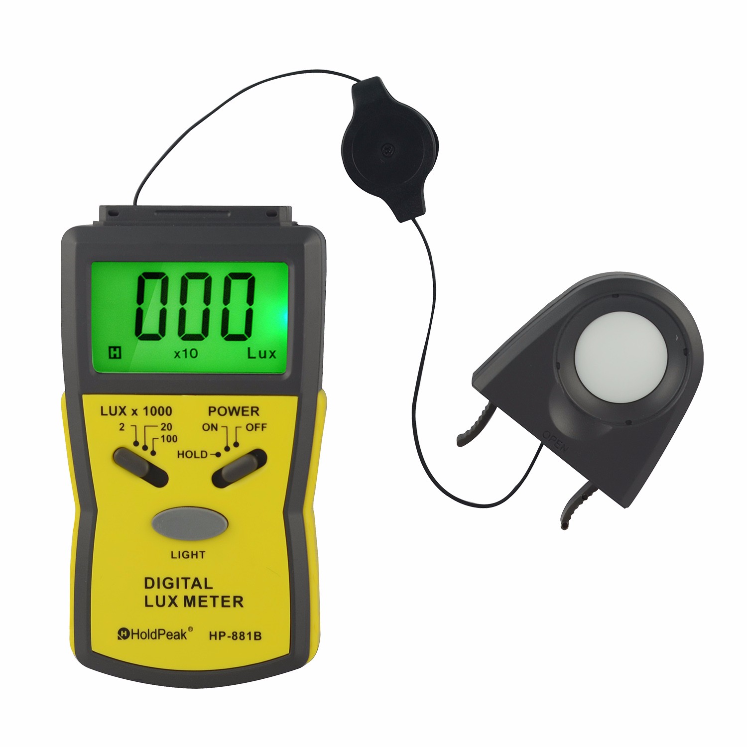 HoldPeak hp881d lux light meter free design for electrical