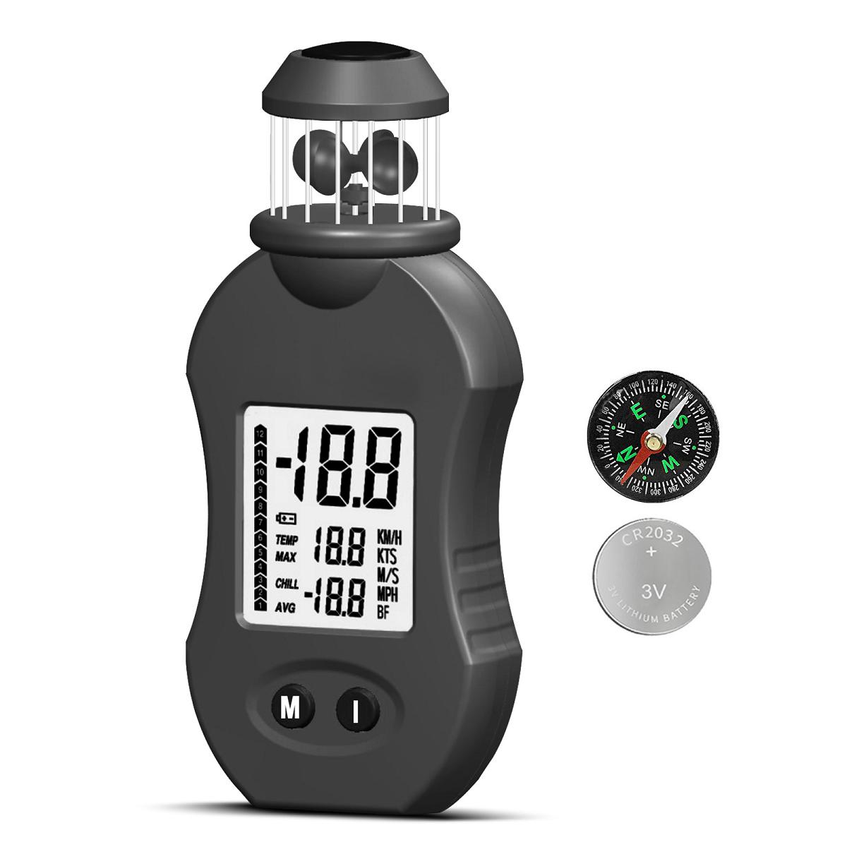 HOLDPEAK HP-876 Intelligent wind cup type wind speed tester digital anemometer multi function thermometer