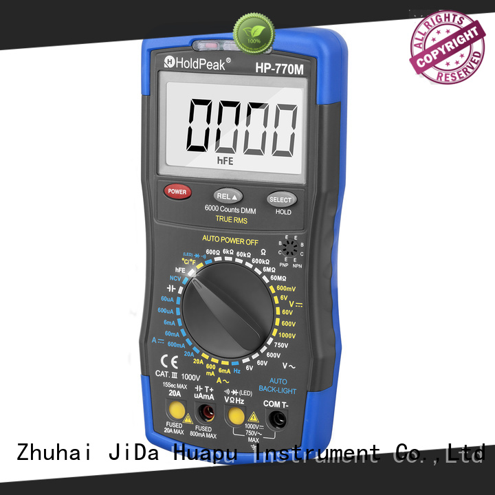HoldPeak anti-dropping digital battery voltage meter for business for physical
