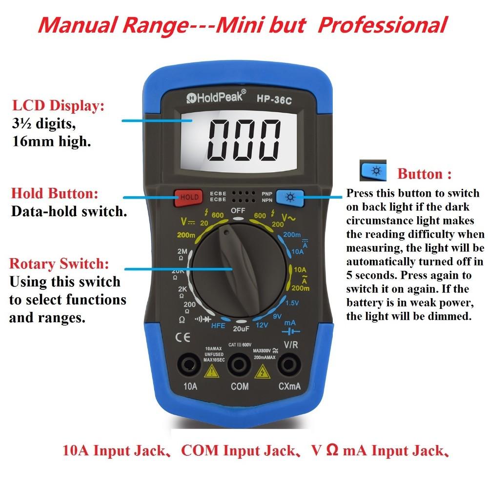 portable digital multimeter meter reading Supply for measurements-1