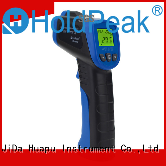 HoldPeak noncontact infrared laser thermometer button design for industrial production