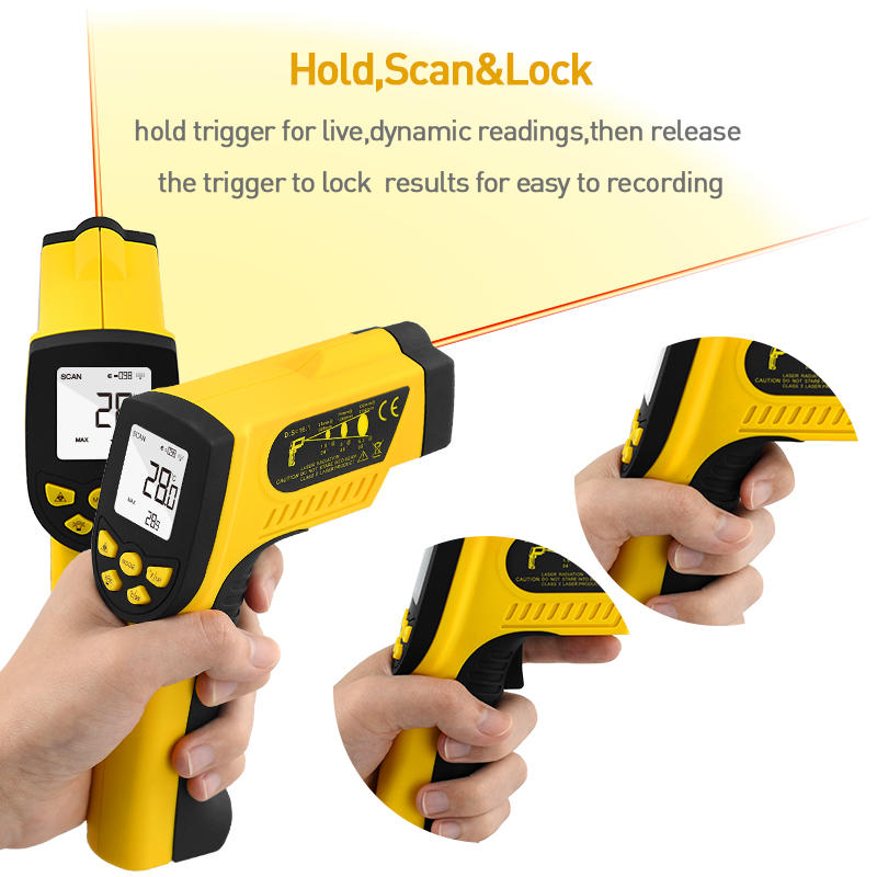 easy to carry handheld infrared thermometer digital for military-1