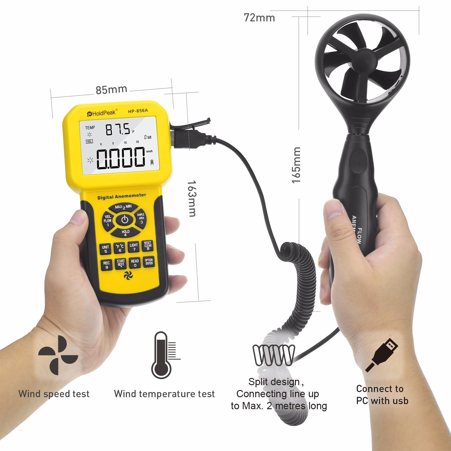 HoldPeak Custom ultrasonic anemometer working principle for business for communcations-2