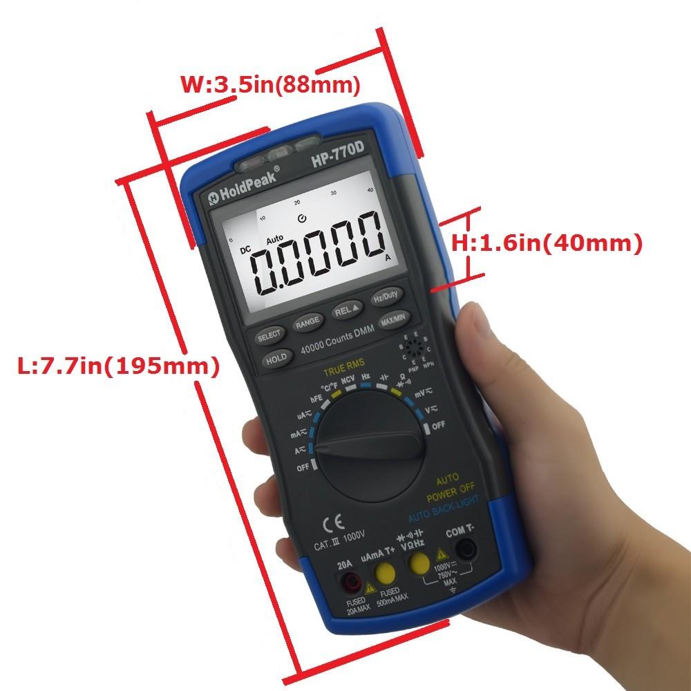 HoldPeak Top digital voltmeter and ammeter circuit company for testing-3