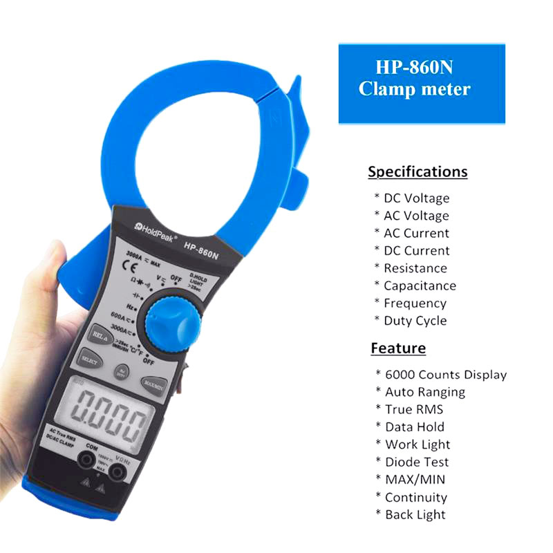 HoldPeak widely used digital clamp ampere meter Supply for national defense