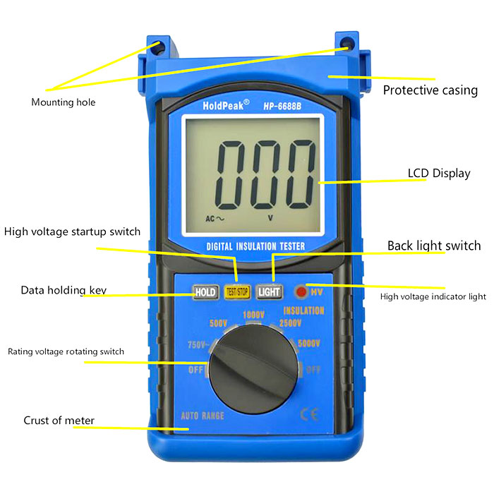 HoldPeak Top insulation tester for business for testing